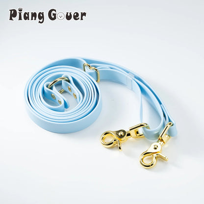 Multi Functional hands-free Pet Dog Walking PVC Dog Leash Waterproof Outdoor Walk Training 2 Heads Pet Traction Rope