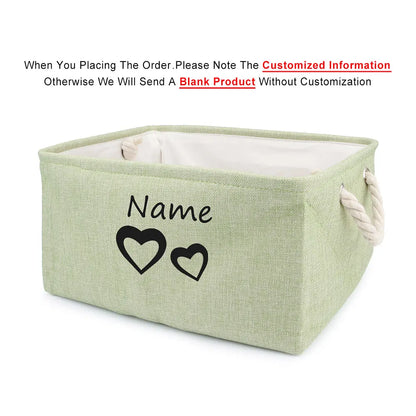 Basket Toys Dog Paw Personalized Pet Toy Storage Box For Clothes Custom Cat Product With Name Dog