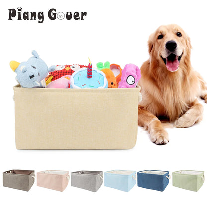 Folding Storage Basket Linen Pet Toy Storage Fabric Wardrobe Office Bedroom Closet Cat Dog Clothes Laundry Basket With Handle