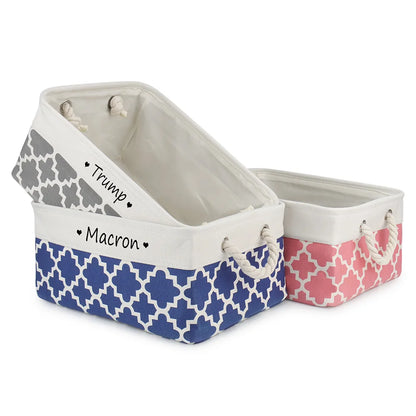 Customised Name Storage Basket for Cat Dog Toys Accessories Print Logo Personalised Custom Nameplate Box