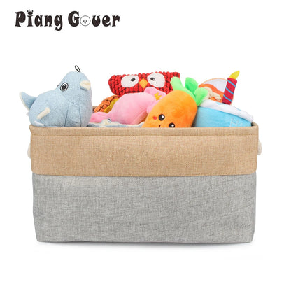 S/M/L Pet Toy Basket Sundries Sorting Cat Dog Clothes Storage Box Accessories Organize Storage Bin