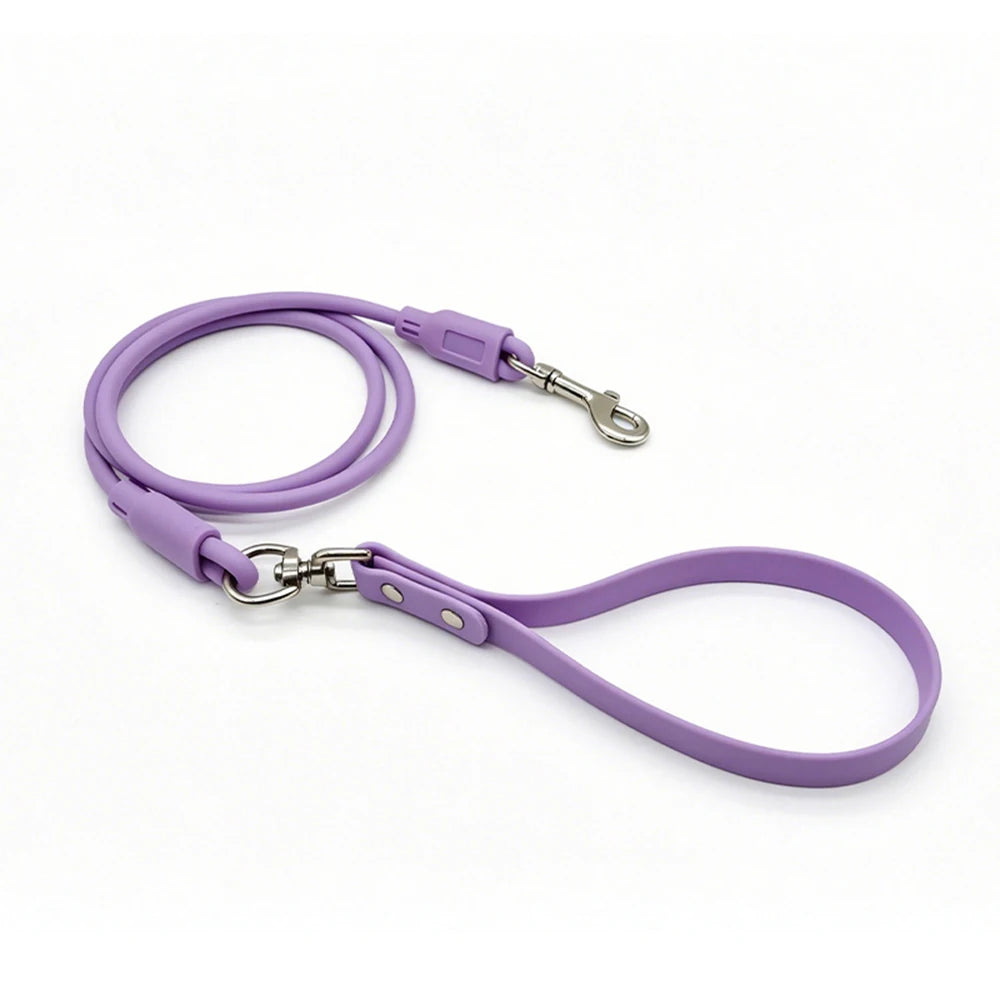 Pet Round Rope PVC Waterproof Dog Leash Traction Lead Small Medium Dogs Leashes