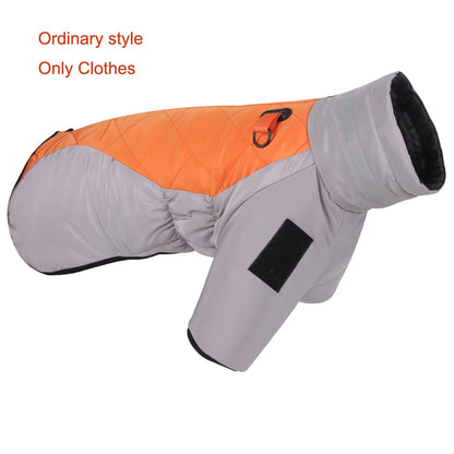 High-neck Warm Dog Jacket Cotton Coat Reflective Vest Thicken Autumn Winter Pet Clothes for Medium Large Dog