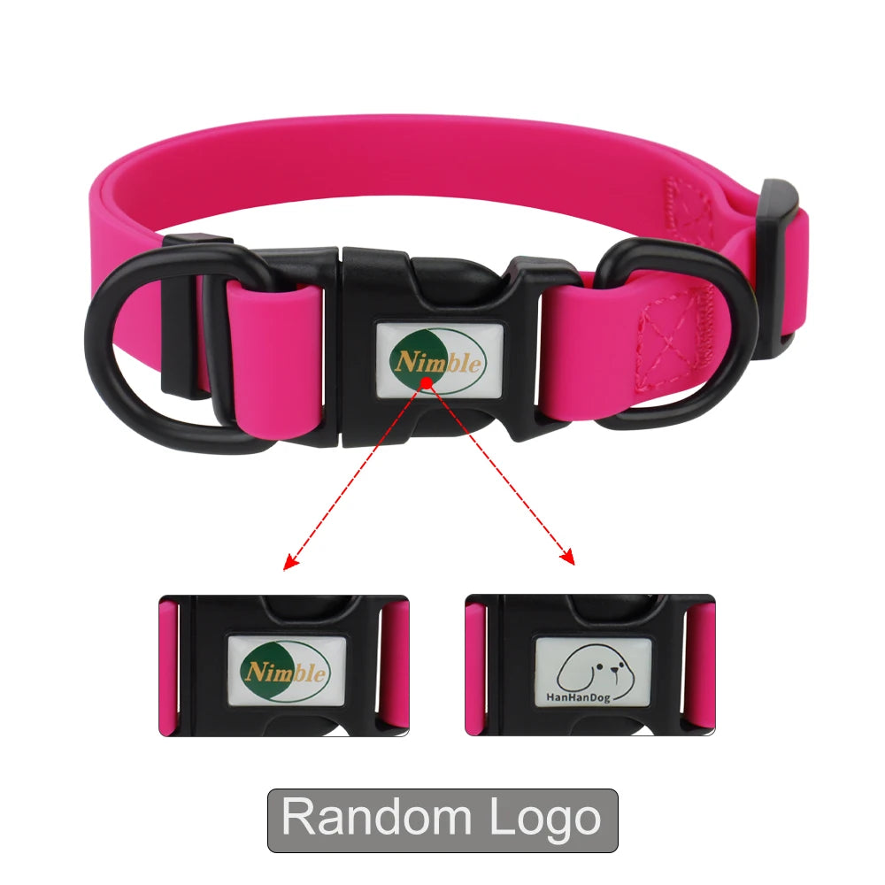 PVC Waterproof Dog Collar Soft Adjustable Pet Collar Big Cat Necklace for Small Medium Large Dog
