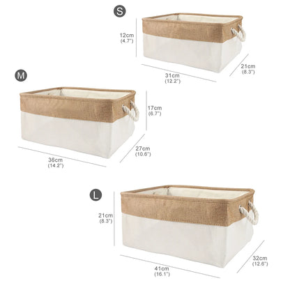 S/M/L Pet Toy Basket Sundries Sorting Cat Dog Clothes Storage Box Accessories Organize Storage Bin