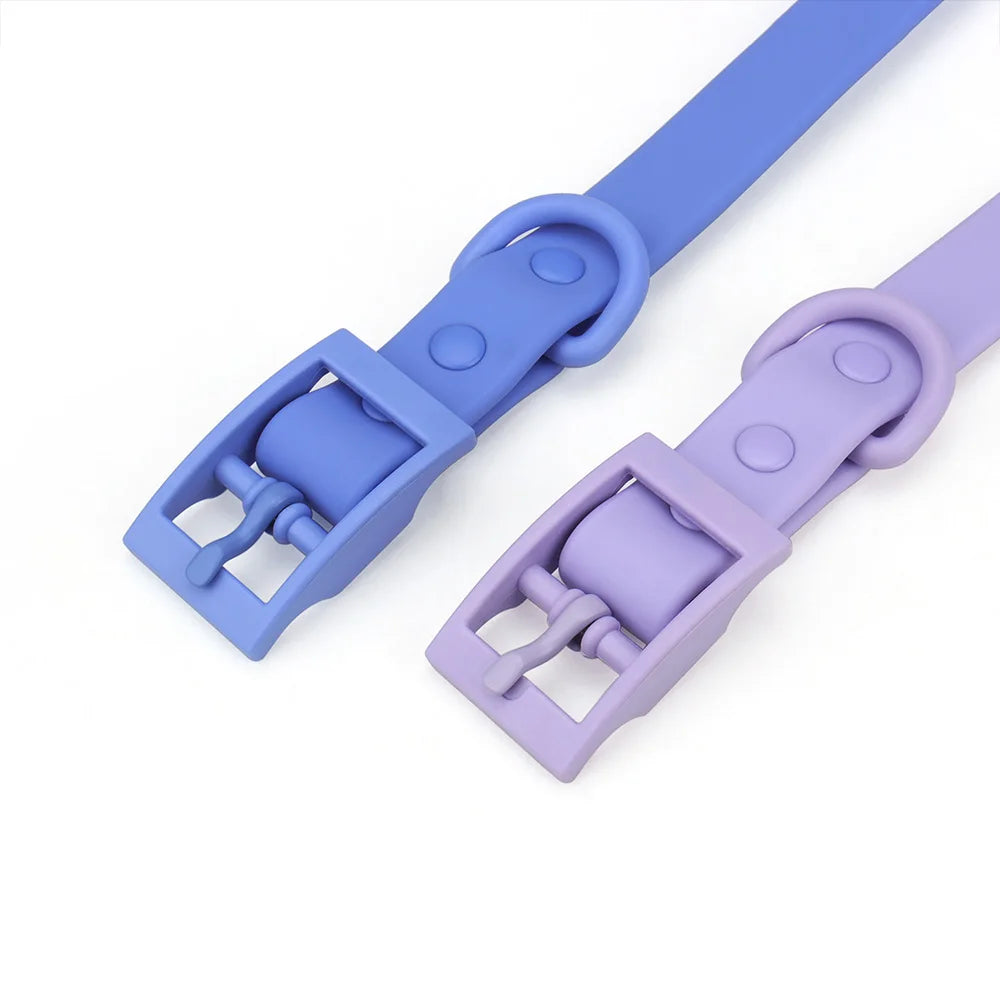 Cat Dog Collar Adjustable PVC Waterproof Collar Pet Products for Small Medium Large Dogs Imitation Silicone