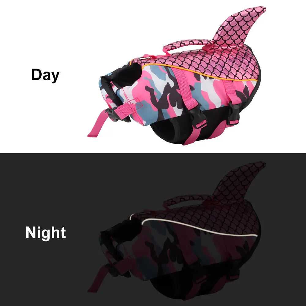 Shiny Dog Swimming Wear Safety Clothes Vest Swimming Suit Outdoor Pet Dog Float Life Jacket Vest  XS-2XL