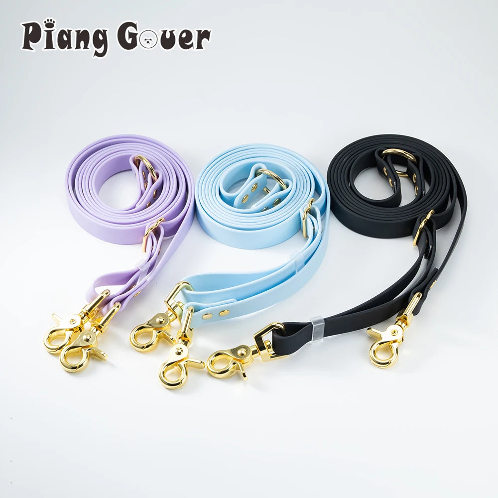 Multifunctional Double Ended Buckle Dog Leash Pet Leash Dog Outdoor Walk Rope PVC Leashes