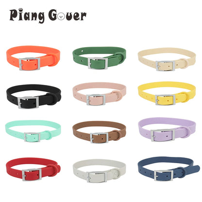 XS/S/M/L/XL Cat Dog Collars Adjustable PVC Pet Collar Candy Color