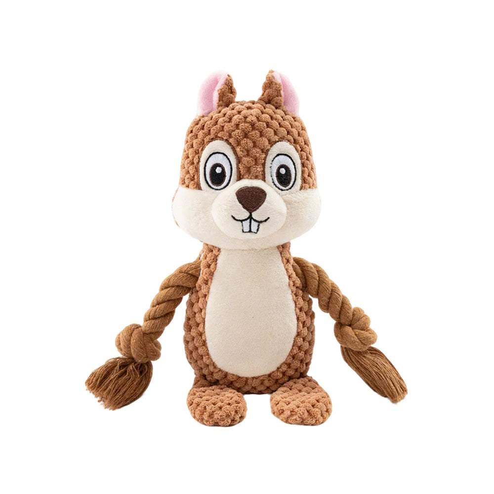Small Dog Plush Chew Toy Indestructible Bite Resistant Sound Puppy Squeaker Dogs Rattle For Pet Toys Supplies