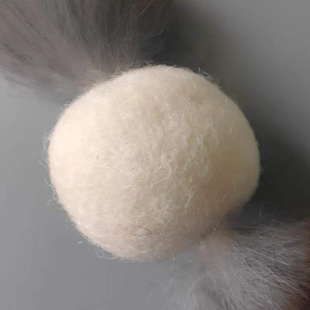 3pcs Plush Ball Cat Pet Toys Rabbit Hair Interactive Kitten Toys