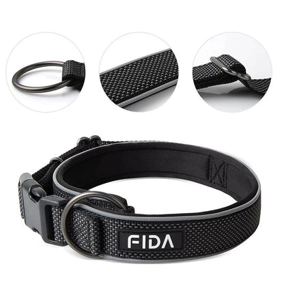 Large Dog Collar Pet Reflective Adjustable Collar for Medium Big Dogs Outdoor Walking Training Supplies