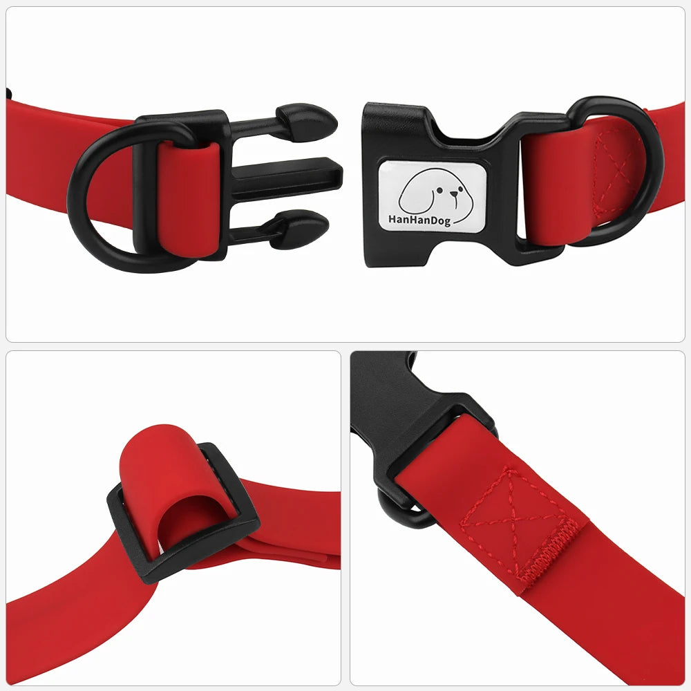 PVC Waterproof Dog Collar Soft Adjustable Pet Collar Big Cat Necklace for Small Medium Large Dog