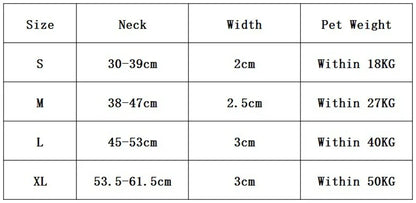 Large Dog Collar Pet Reflective Adjustable Collar for Medium Big Dogs Outdoor Walking Training Supplies