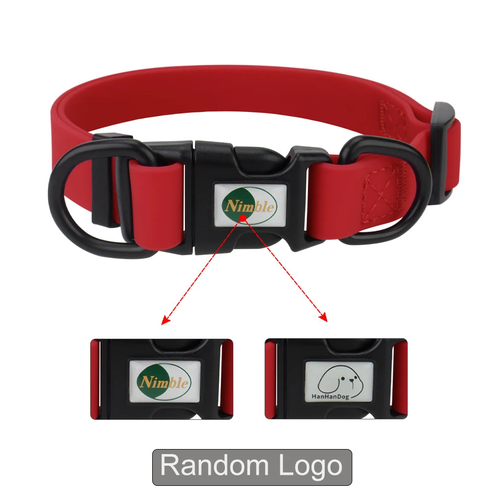 PVC Waterproof Dog Collar Soft Adjustable Pet Collar Big Cat Necklace for Small Medium Large Dog