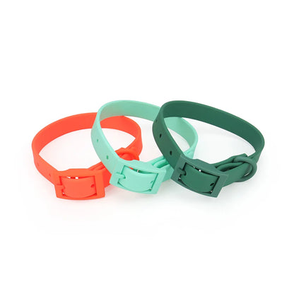 Cat Dog Collar Adjustable PVC Waterproof Collar Pet Products for Small Medium Large Dogs Imitation Silicone