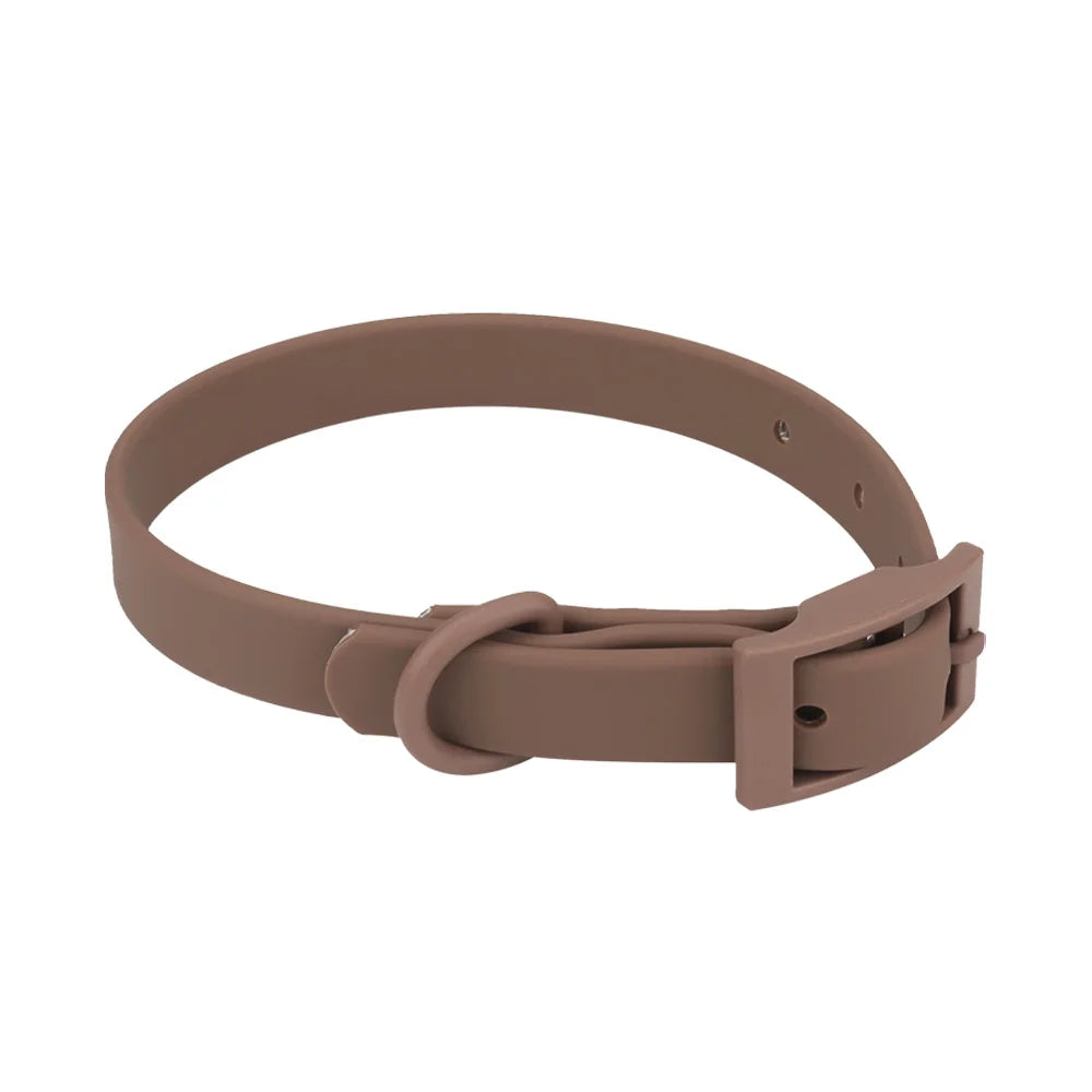 Cat Dog Collar Adjustable PVC Waterproof Collar Pet Products for Small Medium Large Dogs Imitation Silicone