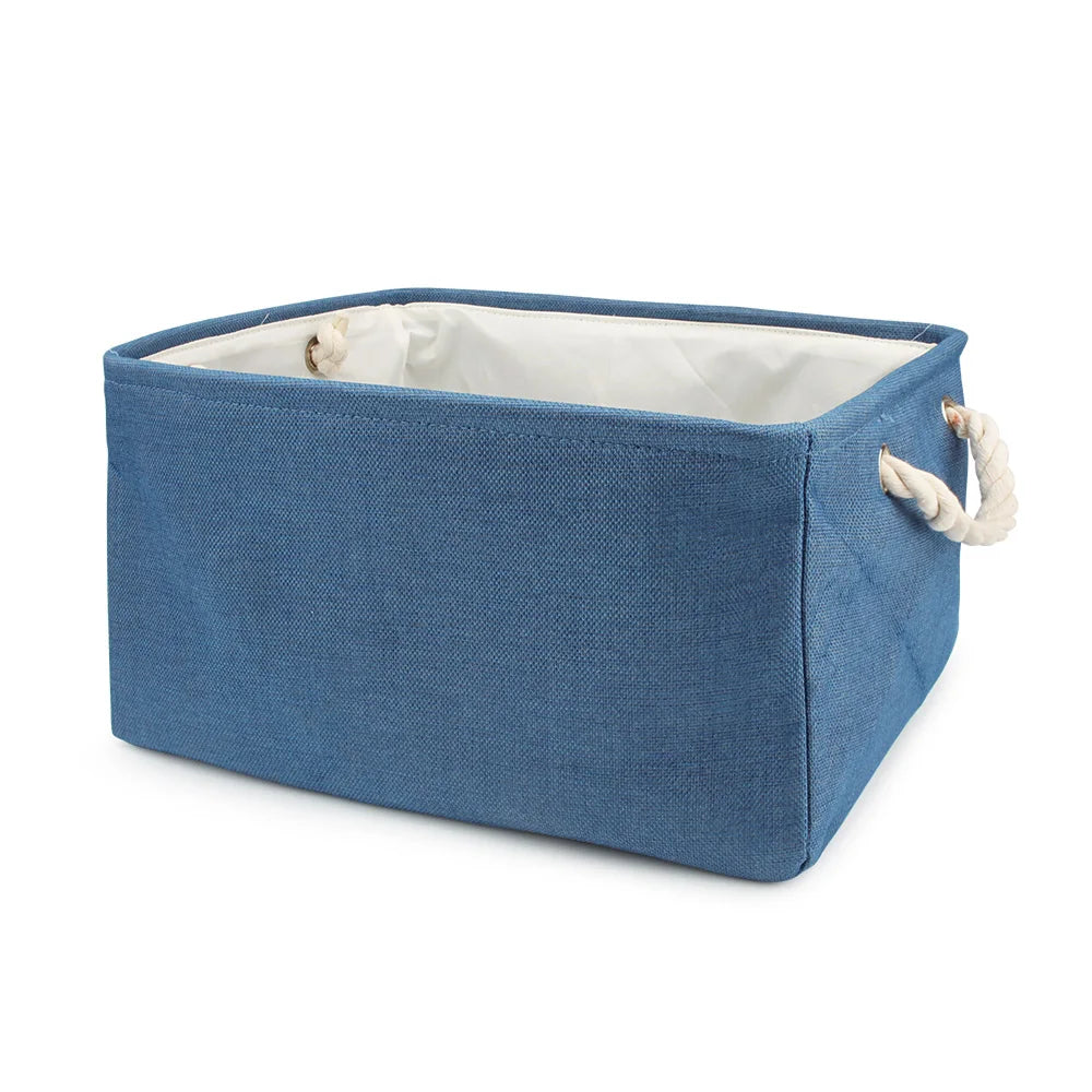 Folding Storage Basket Linen Pet Toy Storage Fabric Wardrobe Office Bedroom Closet Cat Dog Clothes Laundry Basket With Handle