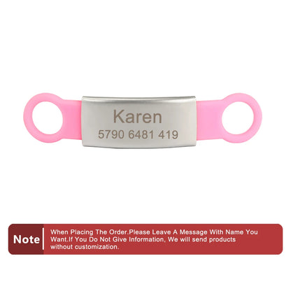 Silicone Engrav Pet ID Accessories Customize Dog Nameplate Name Phone Engraved Dog Collar Personalized Puppy Cat Pet Supplies