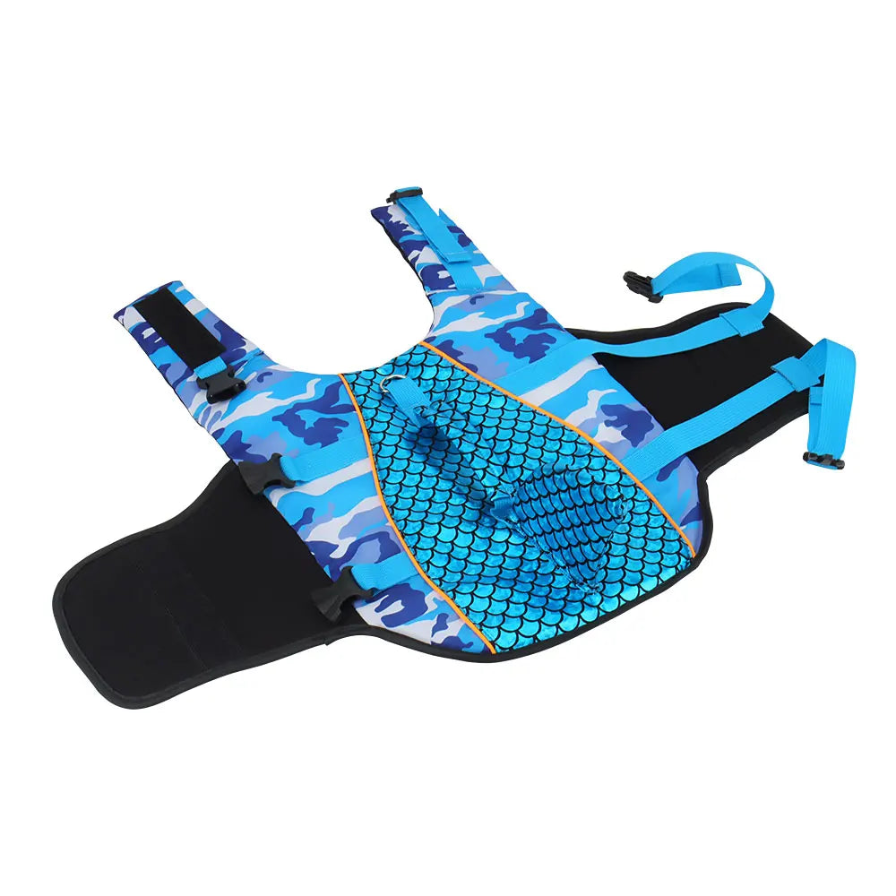 Shiny Dog Swimming Wear Safety Clothes Vest Swimming Suit Outdoor Pet Dog Float Life Jacket Vest  XS-2XL