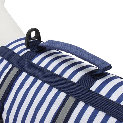 Blue/Red/Orange Striped Pet Swimsuit Dog Swim Life Jacket Summer Reflective Vest Pet Clothes For Small Medium Big Dog