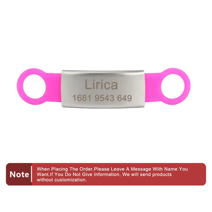 Silicone Engrav Pet ID Accessories Customize Dog Nameplate Name Phone Engraved Dog Collar Personalized Puppy Cat Pet Supplies