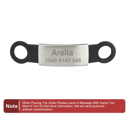 Silicone Engrav Pet ID Accessories Customize Dog Nameplate Name Phone Engraved Dog Collar Personalized Puppy Cat Pet Supplies