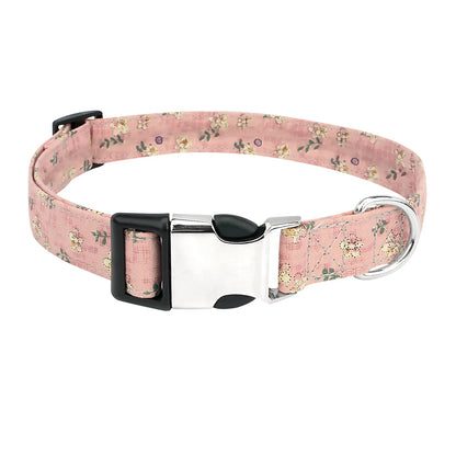Vintage Flower Dog Collar Pet Cat Adjustable Collars for Small Medium Large Dogs