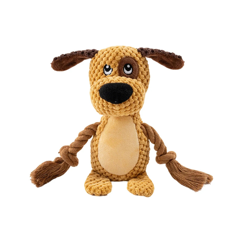 Small Dog Plush Chew Toy Indestructible Bite Resistant Sound Puppy Squeaker Dogs Rattle For Pet Toys Supplies