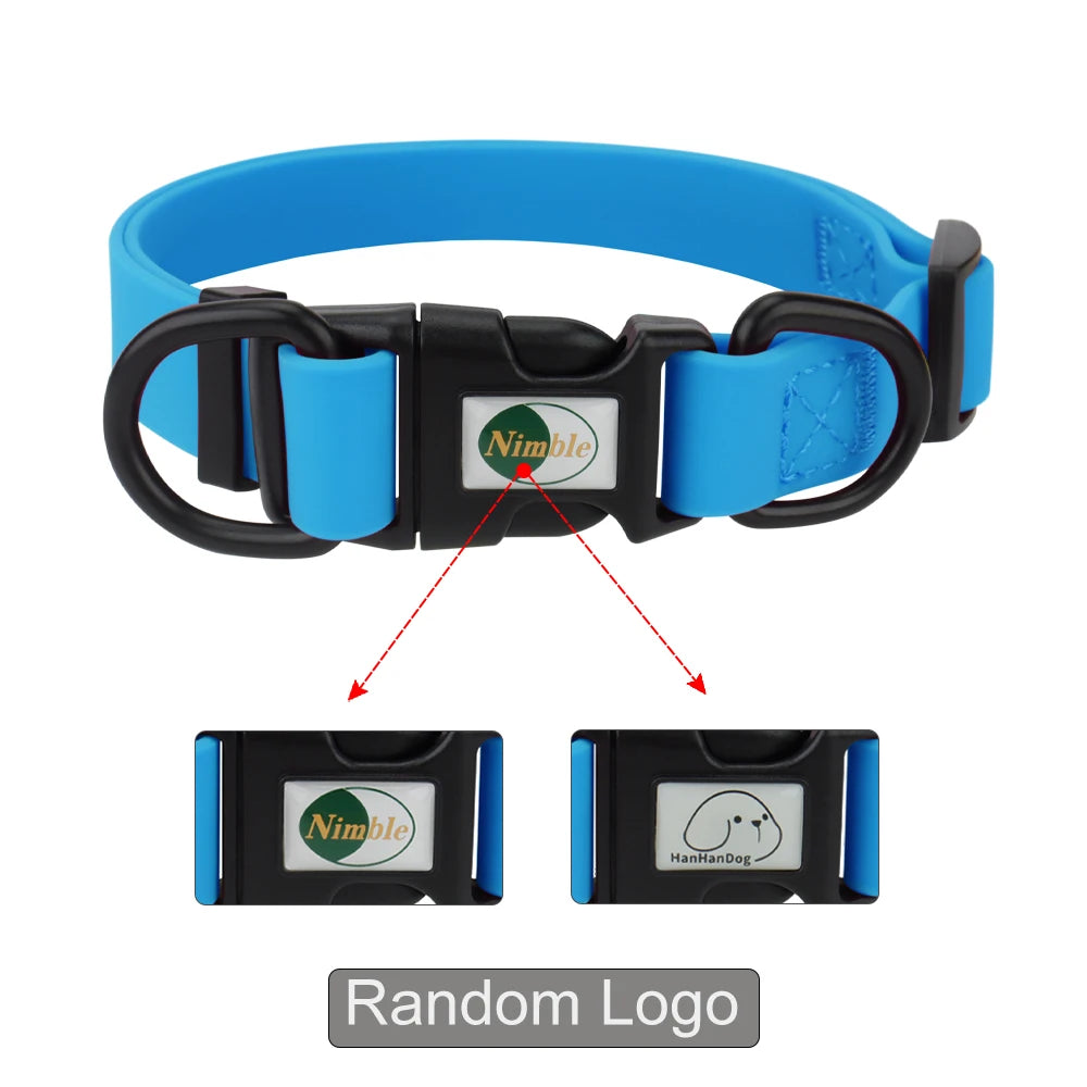 PVC Waterproof Dog Collar Soft Adjustable Pet Collar Big Cat Necklace for Small Medium Large Dog