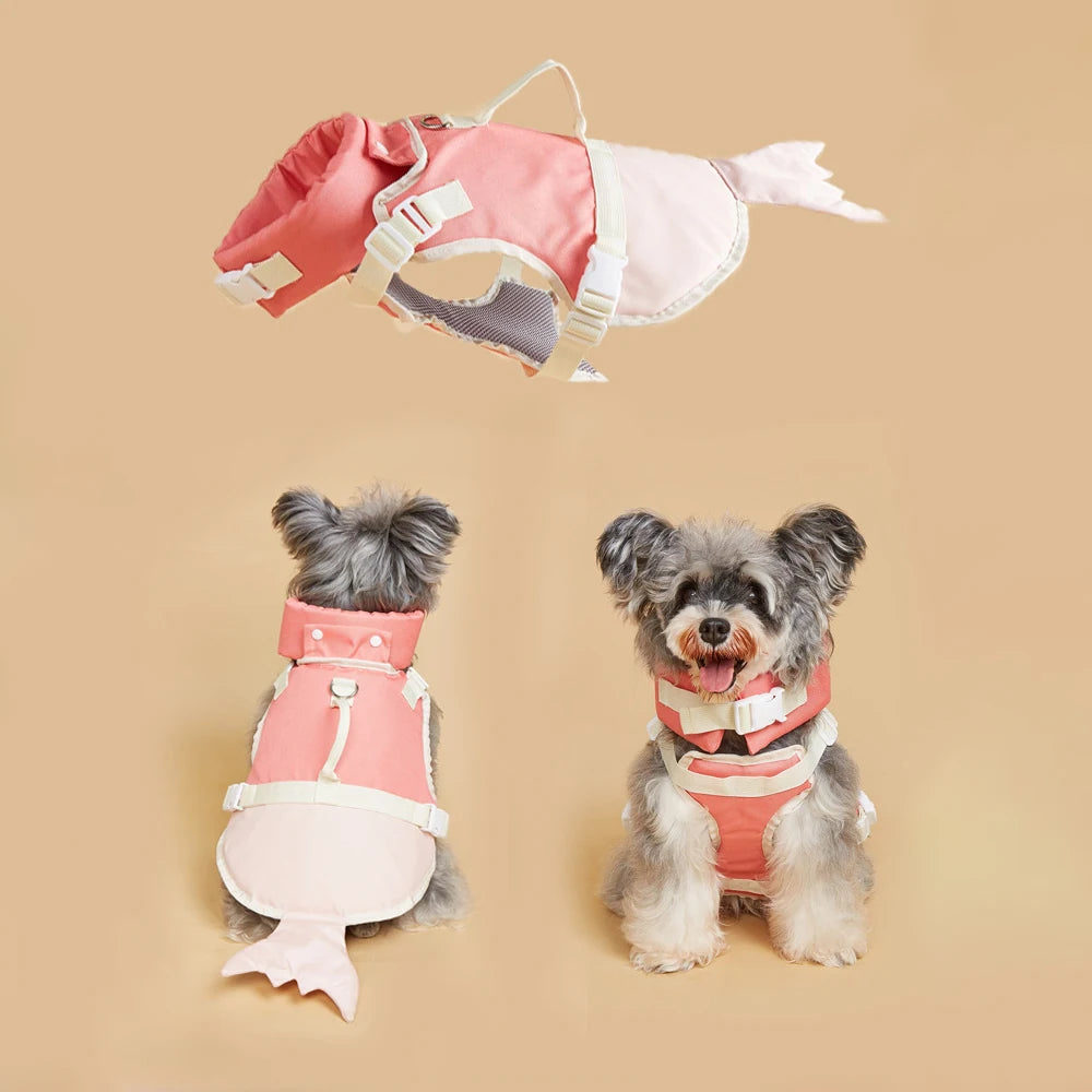 Cartoon Summer Swim Dog Life Jacket Adjustable Pet Body Swimming Pet Vest