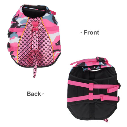 Shiny Dog Swimming Wear Safety Clothes Vest Swimming Suit Outdoor Pet Dog Float Life Jacket Vest  XS-2XL