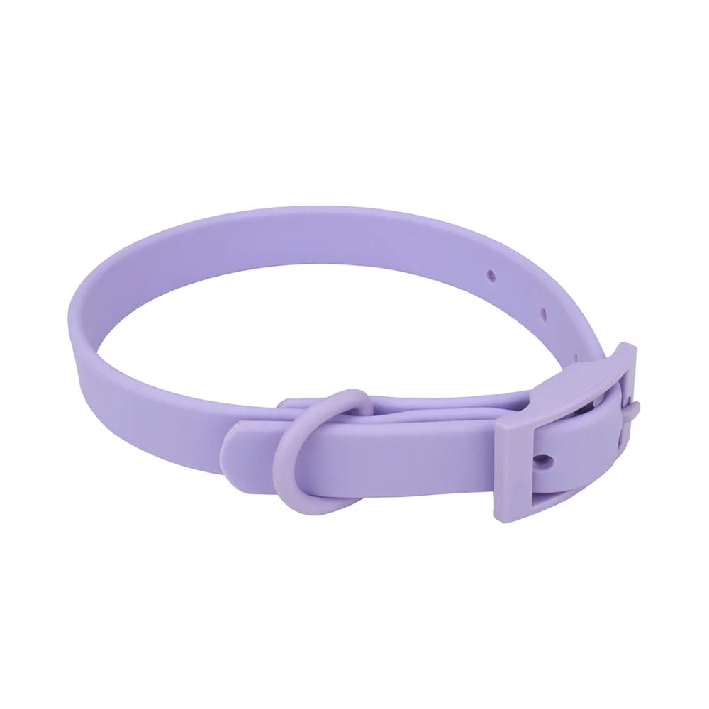 Cat Dog Collar Adjustable PVC Waterproof Collar Pet Products for Small Medium Large Dogs Imitation Silicone