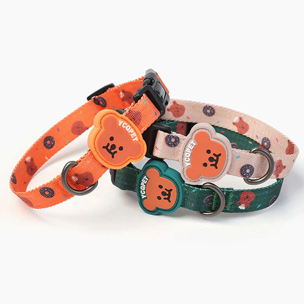 Cute Bear Pet Dog Collar Necklace Puppy Pet Collar For Adjustable Small Medium Dogs