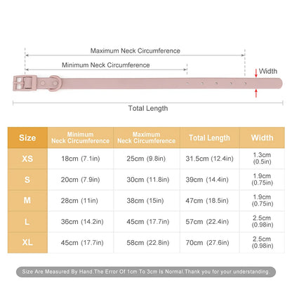 Cat Dog Collar Adjustable PVC Waterproof Collar Pet Products for Small Medium Large Dogs Imitation Silicone