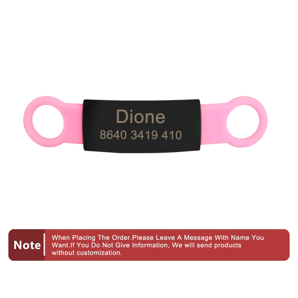 Silicone Engrav Pet ID Accessories Customize Dog Nameplate Name Phone Engraved Dog Collar Personalized Puppy Cat Pet Supplies