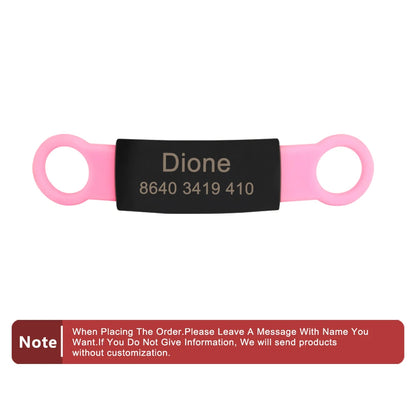 Silicone Engrav Pet ID Accessories Customize Dog Nameplate Name Phone Engraved Dog Collar Personalized Puppy Cat Pet Supplies