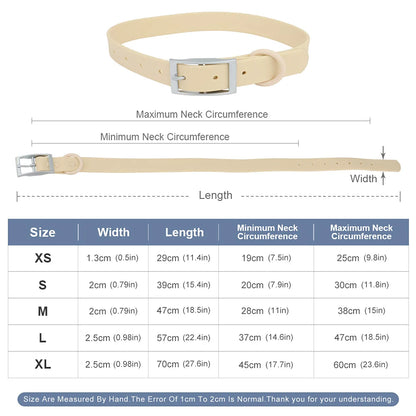 XS/S/M/L/XL Cat Dog Collars Adjustable PVC Pet Collar Candy Color