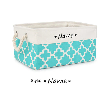 Customised Name Storage Basket for Cat Dog Toys Accessories Print Logo Personalised Custom Nameplate Box