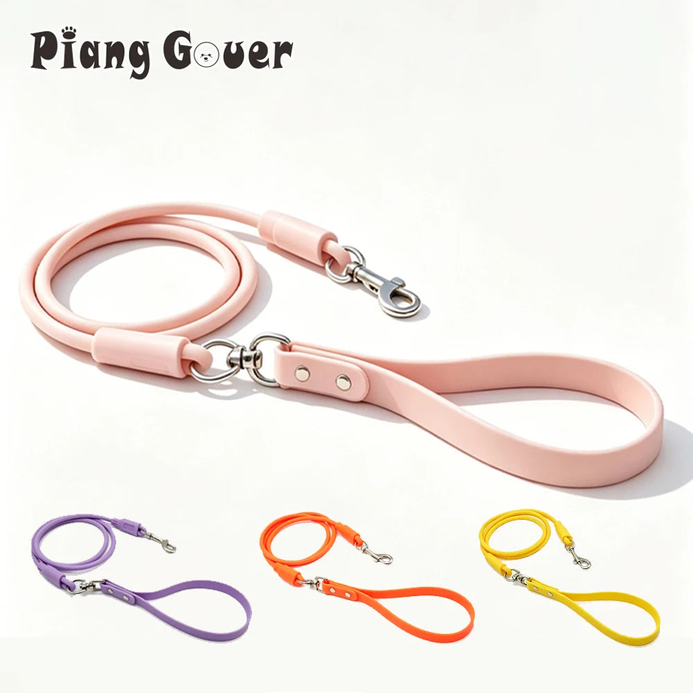 Pet Round Rope PVC Waterproof Dog Leash Traction Lead Small Medium Dogs Leashes