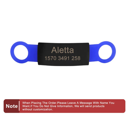 Silicone Engrav Pet ID Accessories Customize Dog Nameplate Name Phone Engraved Dog Collar Personalized Puppy Cat Pet Supplies