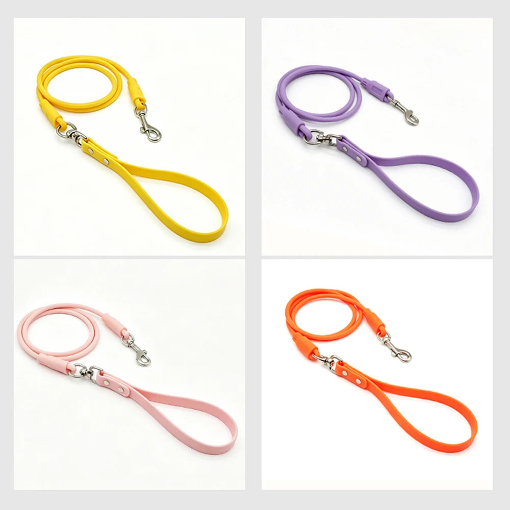 Pet Round Rope PVC Waterproof Dog Leash Traction Lead Small Medium Dogs Leashes