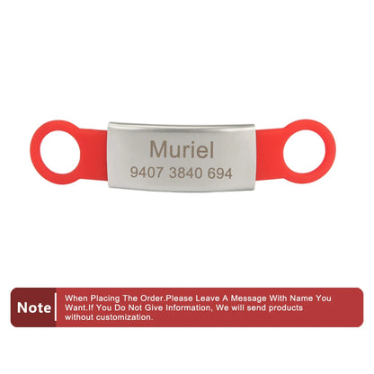 Silicone Engrav Pet ID Accessories Customize Dog Nameplate Name Phone Engraved Dog Collar Personalized Puppy Cat Pet Supplies