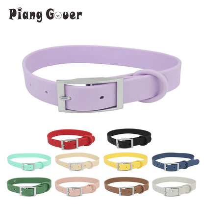 XS/S/M/L/XL Cat Dog Collars Adjustable PVC Pet Collar Candy Color