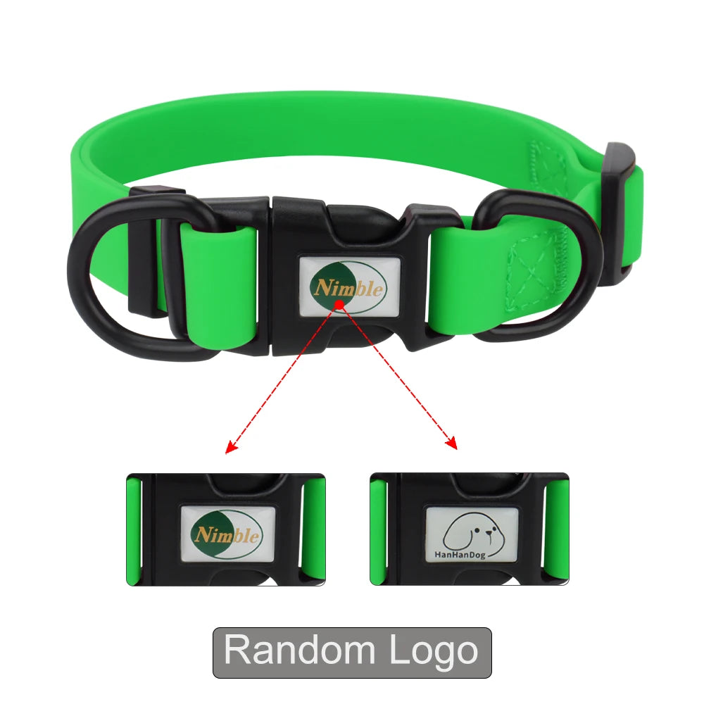 PVC Waterproof Dog Collar Soft Adjustable Pet Collar Big Cat Necklace for Small Medium Large Dog